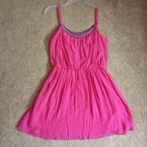 Junior's IZ Byer Embellished Gauze Dress, size M